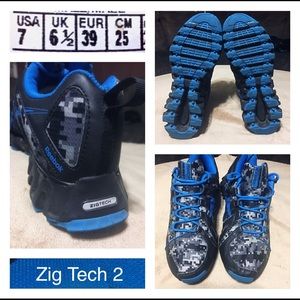 ZigWild TR 2 Reebok Shoes Sz 7 Black/Gray  Camo